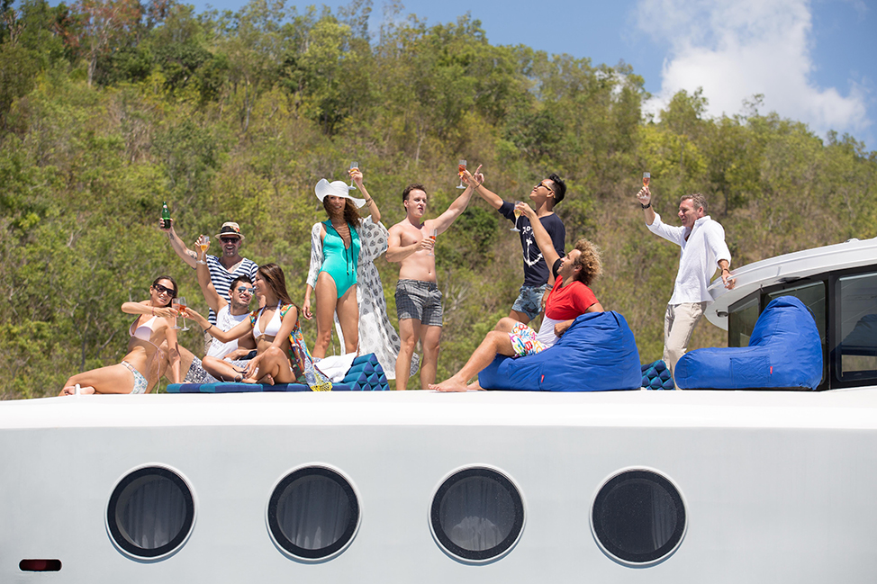 Image description: Boat party